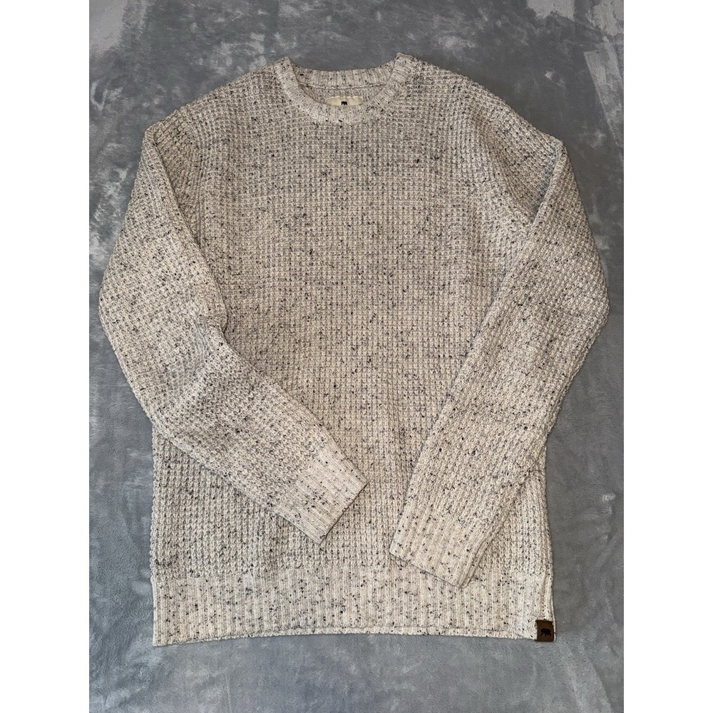 The Normal Brand Sea wool Crew Sweater Speckled Mens Small Preppy Fisherman